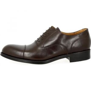 Chaussure Richelieu Homme en Cuir Marron - Marque 201 - Forme &eacute;lanc&eacute;e - Doublure en cuir de vachette