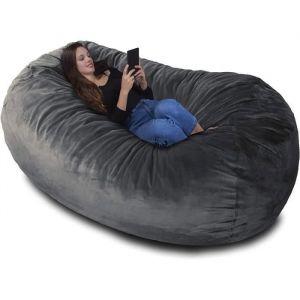 Le Plus Grand Sac DE Siege deurope ! - Pouf Premium XXL - Pouf g&eacute;ant avec Remplissage de Mousse &agrave; m&eacute;moire de Forme - 1500 l