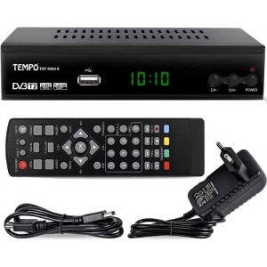 Tempo 4000 Decodeur TNT HD pour TV - FULL HD Decodeurs TNT Peritel - HDMI D&eacute codeur Demodulateur Recepteur Boitier Adap37