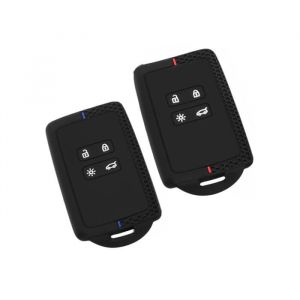 2 Pièces Etui Carte Pour Renault Renault - Porte Clé Pour Renault Coque De Clé De Voiture Pour Renault Clio En Silicone - 3 Bo