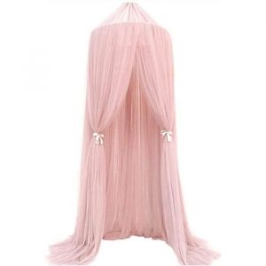 Ciel de lit pour bebe fille garçon Maison de jeux filet pour rideaux en forme de dôme Moustiquaire ciel de lit Tente de lit