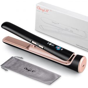 Céramique Lisseur Cheveux Sans Fil2 In 1 Fer À Lisser Et Boucleur Rechargeable Par UsbMini Lisseur De Voyage Portable Sans Fil