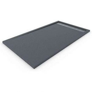 Receveur de douche en résine extra-plat Forte 160X90 cm - Gris anthracite Ral.7015 - Antidérapant niveau C3