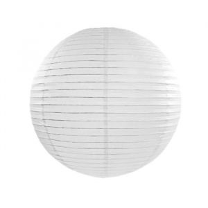 LANTERNE BOULE JAPONAISE PAPIER DE RIZ 45CM BLANC