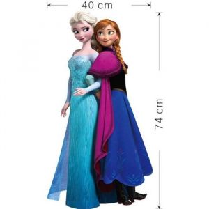 Sticker mural reine des neiges Elsa Anna