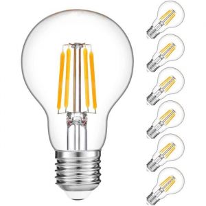 Ampoule LED E27 - Vintage Edison - 4W - 40W &eacute;quivalent - Blanc froid 6000K - Lot de 6