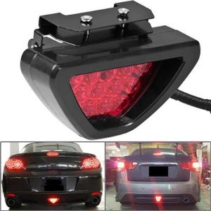 SALUTUYA Feu stop arri&egrave;re &agrave; LED F1 Style DRL Rouge 12 LED Arri&egrave;re Queue Arr&ecirc;t Brouillard Triangulaire Feu auto phares Comme montr&eacute;