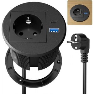 Prise Encastrable Plan de Travail USB C PD20WMultiprise Encastrable USBBloc Prise Encastrable pour Plan de TravailCuisineBureau