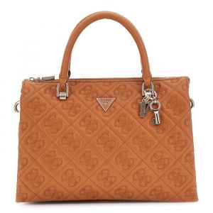 GUESS Sac &agrave; main brun clair pour femme - Adelasia Multi Comp Satchel Caramel 310262