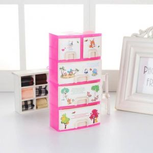 Petites Bo&icirc;tes de Rangement en Plastique Panier de Rangement des Poup&eacute;e de Barbie Accessoire &agrave; la Maison Pour les Petits Enfants