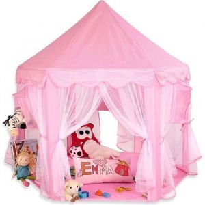 Tente pliable portative de Jeu pour Enfants Princesse Pop Up Chateau Filles Jouet Tente (Rose) Pour Maison Plage etc