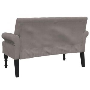 Black Friday Banc salon - JILL - Banquette/Coffre - avec dossier taupe 120x62x755 cm - tissu BB313