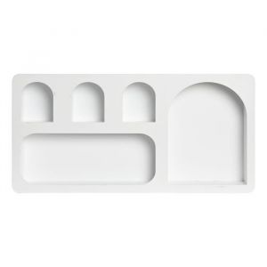 Etag&egrave;re murale en MDF coloris blanc - Longueur 59 x Profondeur 7 x Hauteur 29 cm
