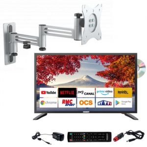 ANTARION TV LED 18.5 47cm Smart Connect DVD Int&eacute;gr&eacute; + Support TV Double Bras