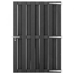 Porte de jardin MVS - Portillon WPC 100x150 cm Gris151 Kg