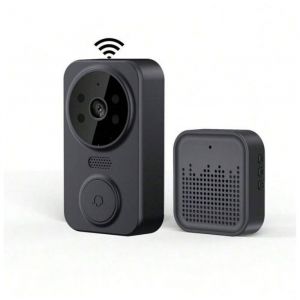 Sonnette vid&eacute;o intelligente sans fil cam&eacute;ra HD d&eacute;tection de mouvement alarme infrarouge sonnette de s&eacute;curit&eacute; WiFi