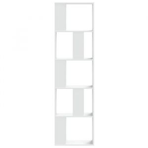 Armoire de livres Biblioth&egrave;que 5 niveaux blanc 45x235x1625cm bois ding&eacute;nierie SQZR891276 Home - Living