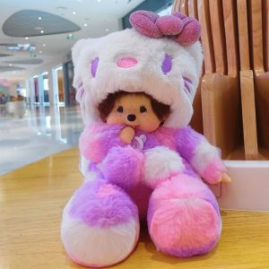 Poupée Peluche Monchichi Hello Kitty Rose Et Violette Jouets En Peluche Cadeaux De Vacances Pour Les Enfants 788 Pouces