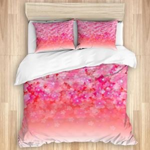Parure de couette Fleurs de cerisier rose clair aux couleurs vives de la beaut&eacute; du printemps Japon1 Housse de Couette 140x200cm