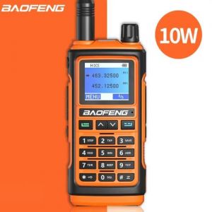 Baofeng UV-17 10W Talkie-walkie Portable avec LED 1.7 Type C Recharge FM radio VHF/UHF double bande IPX54 portée 5-15 km