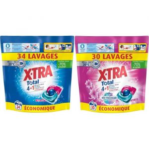 Capsules de lessive - Xtra Total - Trio-Caps - Original + Parfum Fleuri