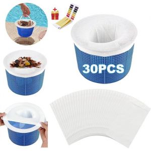 30pcs Chaussettes de Skimmer de Piscine，Sac de filtration pour piscine housse de protection contre les poussi&egrave;res 13x22cm