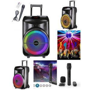 Enceinte Portable Karaoke - MSD - 700W - Bluetooth 5.0 - LED RGB - Micro sans fil HQ