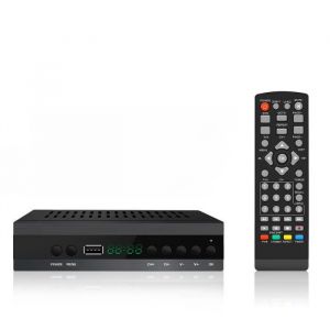 Récepteur-décodeur Décodeur TV HD DVB-T2 Compatible pour chaines DVB-C-H.265-MPEG-2-MPEG4 Avec Télécommande Label