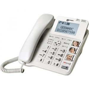 T&eacute;l&eacute;phone fixe seniors amplifi&eacute; GEEMARC CL595 - grosses touches avec photos et boutons SOS
