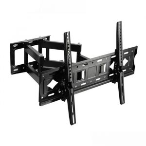 Support Mural TV à double bras inclinable et orientable pour téléviseurs Samsung Sony LG Tcl Hisense de 32 à 80 Noir-Yuan