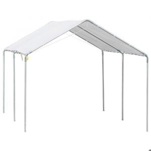 Carport - Acier galvanisé - 6 x 3 m - Toit double pans - Imperméable - Anti-UV