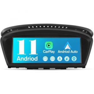 AWESAFE Autoradio Android 11【4Go+64Go】pour BMW Série 5 E60 E61 E63 E64 Système CICSérie 3 E90 E91 E928.8Carplay/Android Auto