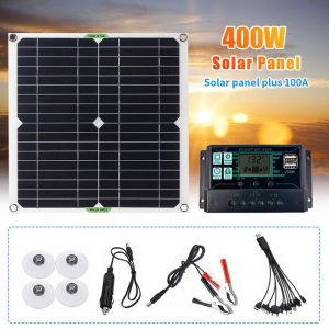 Système de panneau solaire hors réseau 400W 12 V kit de panneau solaire de charge pour campingmaison abri de jardin camping-car