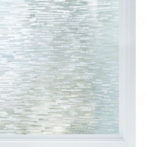 C Film fen&ecirc;tre 60x200cm film verre statique pour vitrage sans adh&eacute;sif isolant thermique protection la vie priv&eacute;e motif bois blanc