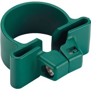 Colliers De Serrage Universel 4 Pi&egrave;ces Pour Poteau De Grillage Rigide - Vert - Dirickx Industries