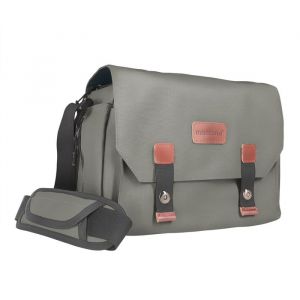 Sacoche pour Appareil Photo - Mantona - Milano - Couleur Gris - Design Moderne - Rembourrage Confortable