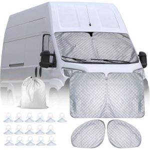 Pare-Soleil Pare Brise Pour Fiat DucatoCouverture Pare-Soleil 3 Pièces Ensemble De Protection De Pare-Soleil Fenêtre Avec Sac De