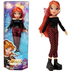 Poupée de Mode - WINX CLUB - Bloom - 23 cm - Ailes amovibles - Noir-Rouge
