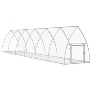 Cage &agrave; lapin - AKO - 600x105x120 cm - Acier galvanis&eacute; - Ext&eacute;rieur - S&eacute;curis&eacute;e avec porte verrouillable