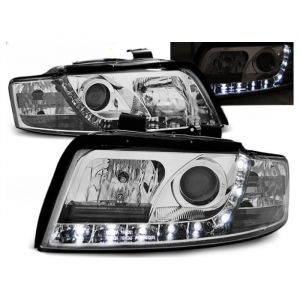 Paire de feux phares Audi A4 B6 de 2000 a 2004 Daylight led chrome-27361017