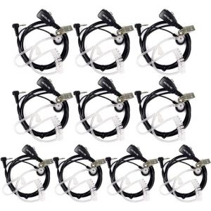 Retevis Talkie Walkie Écouteur Oreillette Compatible RT45 Motorola T80 Extreme T81 Hunter 1 Broche 25mm Casque Écouteurs(10 Pcs)