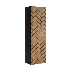 Meuble colonne suspendu de salle de bain MADIS CHÊNE 35 X 136 cm S