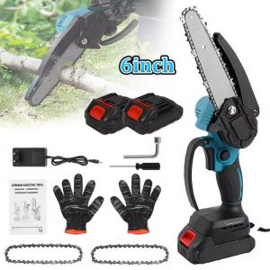 Tronconneuse a batterie Mini tronçonneuse sans fil de 6 pouces pour Makita 21V batterie scie à chaîne électrique portative 800W