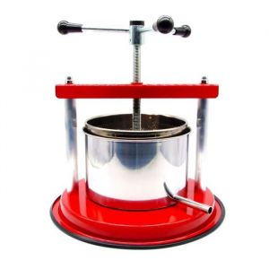 Pressoir à fromage à vis avec une cuve (Moule à fromage) de 43 litre - Pressoir à fruits - Fabriqué en Italie