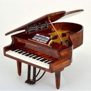 Decoration Music Legend Collection Piano À Queue Marron Miniature 14x11 Cm