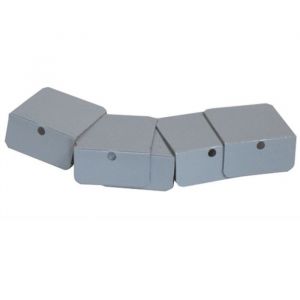 Arr&ecirc;ts aluminium pour profil de bordure toiture polycarbonate (x5) - L: 32 mm - l: 4 cm - E: 16 mm - Aluminium