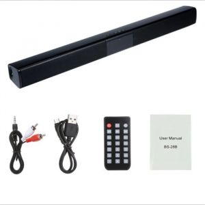 Barre de son Bluetooth TV Soundbar stéréo filaire HD Audio Cinéma maison de son support RCA/ AUX/ Bluetooth avec télécommande