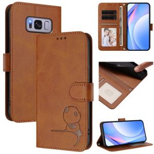 Coque Samsung Galaxy S8 PLUS &Eacute;tui de T&eacute;l&eacute;phone Anti-Skimming Petit Panda - Marron multicolore Housse Panda