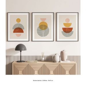 Lot de 3 Affiches / Posters Triptyque - Lumal&eacute;a - 3617689988474 - Boho - Bordure blanche - 3 Affiches - 50x70 cm