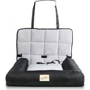 Siège Auto pour Chien Moyen Panier de Transport pour Chien en TIssu Oxford Voiture Rehausseur Chien Voiture 66x58x10cm